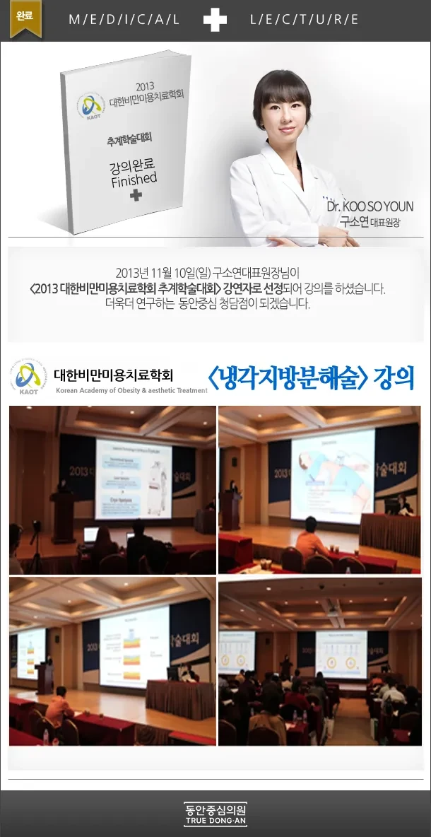 具昭延院长在2013韩国肥胖美容治疗学会讲解冷冻溶脂